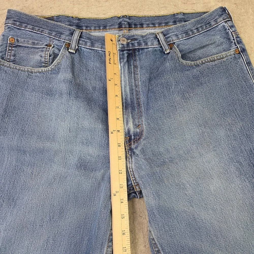 Levis 550 Jeans Mens 42x30 Light Wash Blue Relaxed‎ Tapered Denim Casual